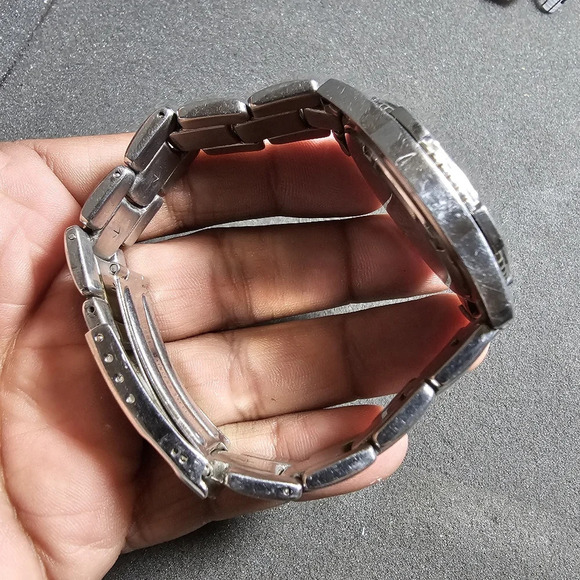 Fossil Steel Mens Quartz Analog Watch FS-2557 Stainless Steel Date Just Working - Picture 9 of 10